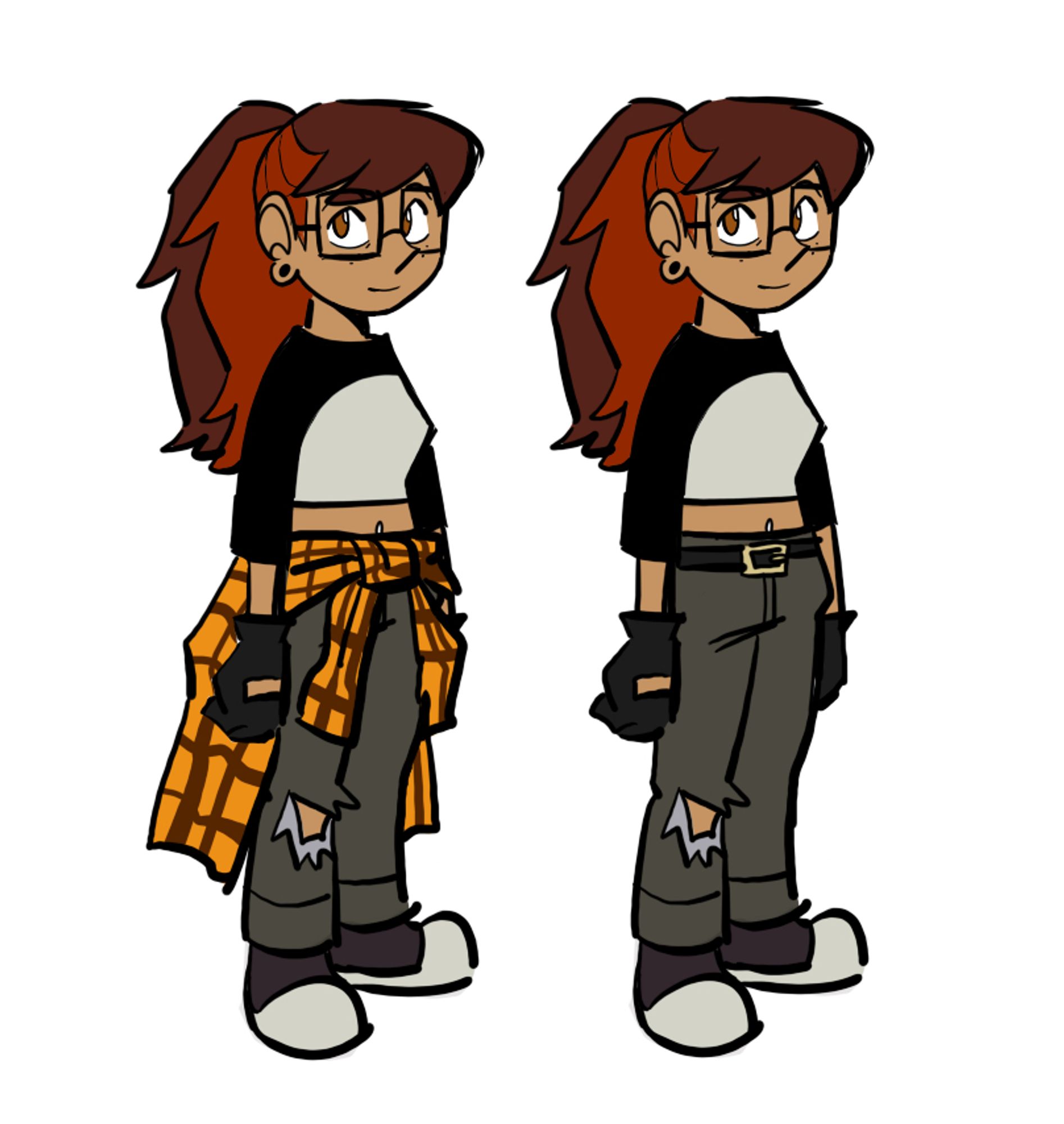 Two character references of my character Zoe.