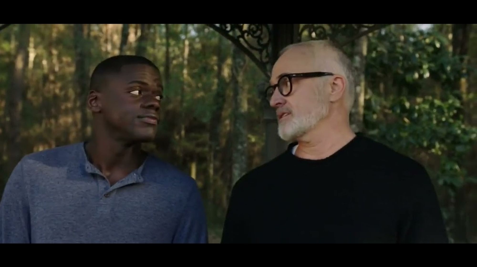 A scene from the movie Get Out, in which the white guy is saying "I would have voted for Obama for a 3rd term if I could".

The liberal playing the character later said he was completely serious and seems to not understand anything about the film he is in.