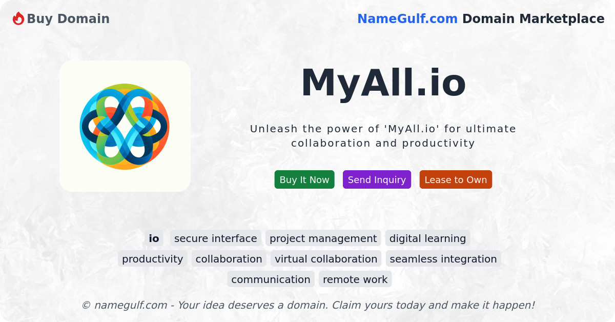 Buy Domain MyAll.io