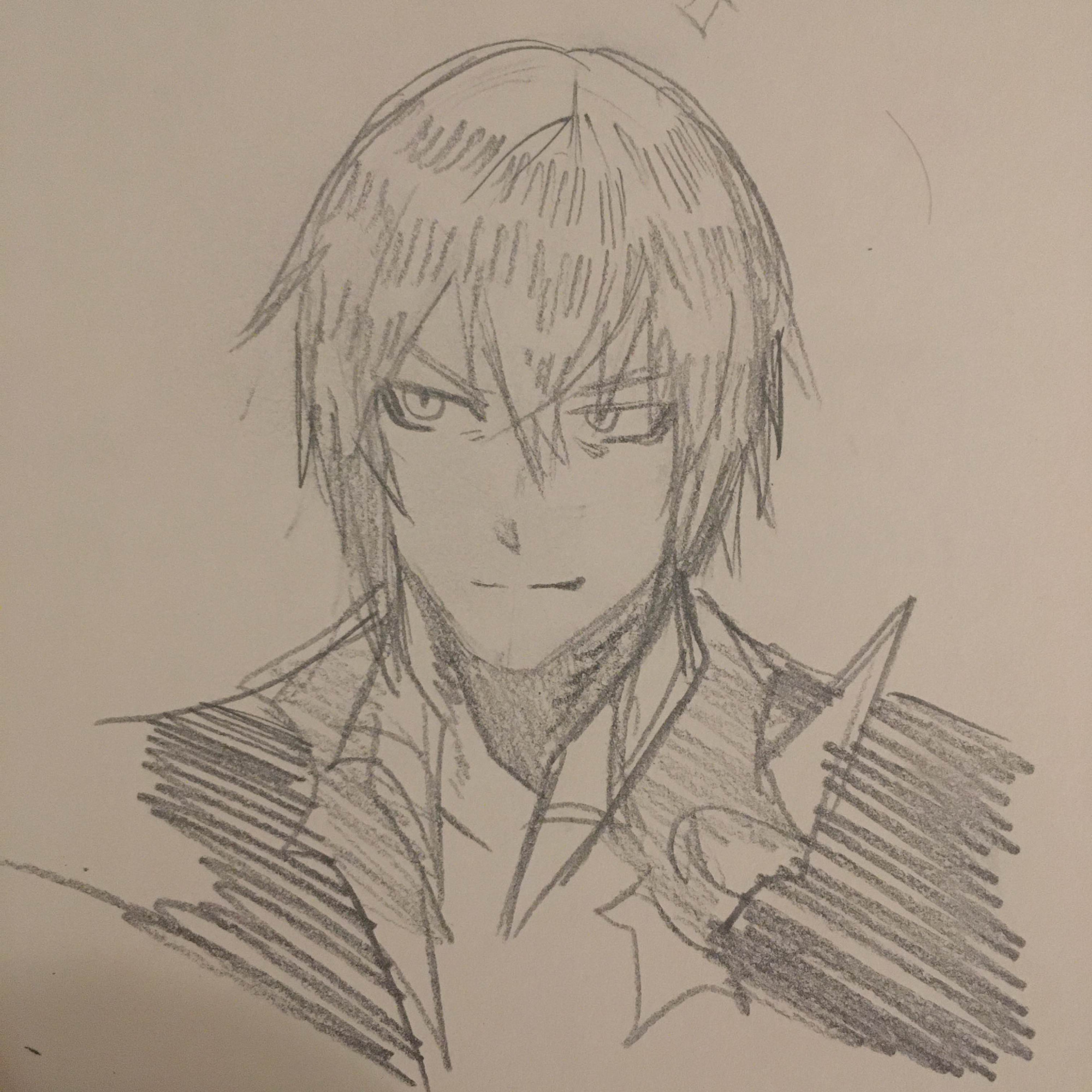 Pencil sketch of Eizen.