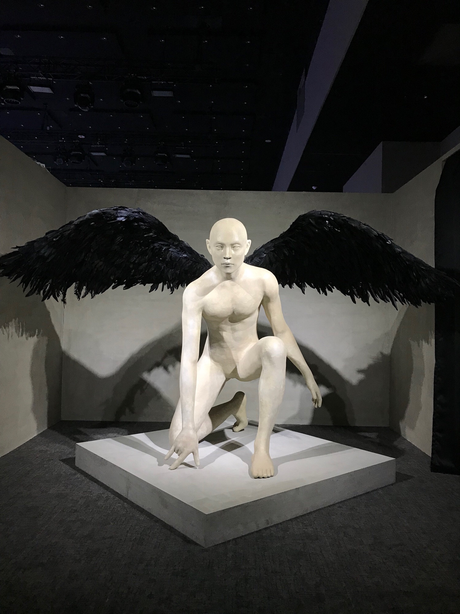 The winged statue in the Blood, Sweat, & Tears music video