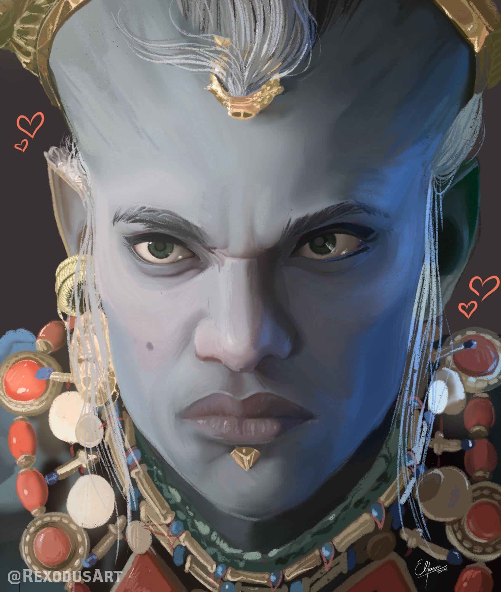 Digital Painting of Taash from Dragon Age The Veilguard