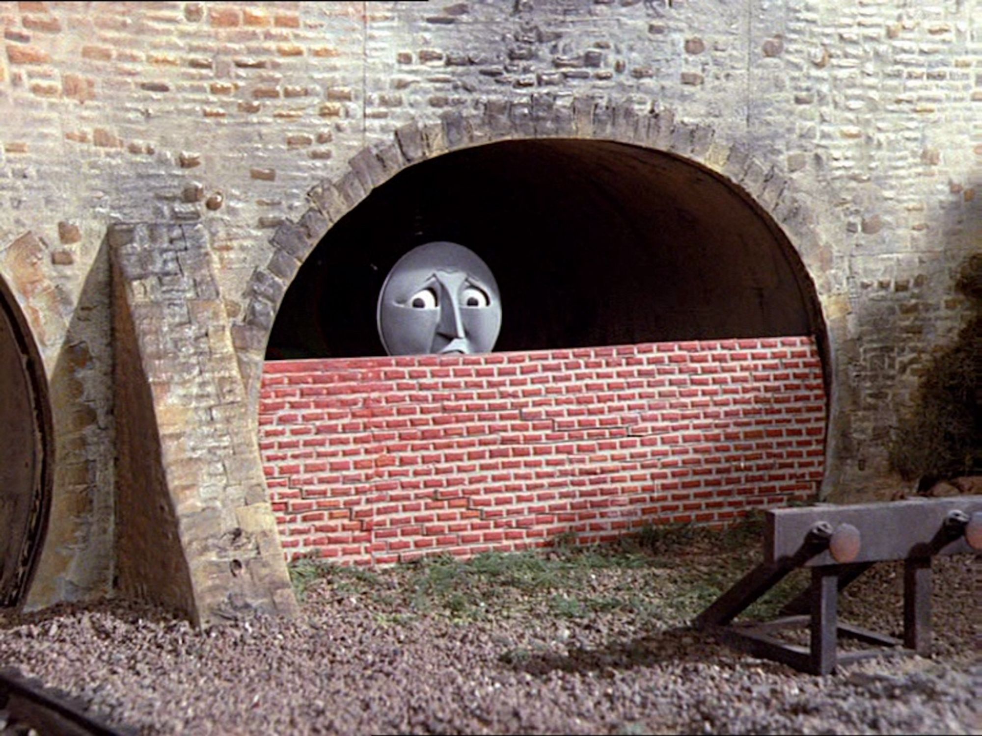 The bad train who got imprisoned in the bricked up tunnel from Thomas the Tank Engine