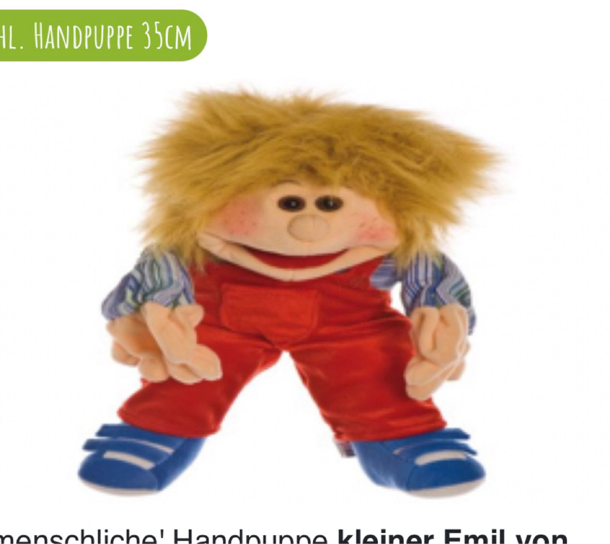 Eine sehr hässlich gestauchte handpuppe