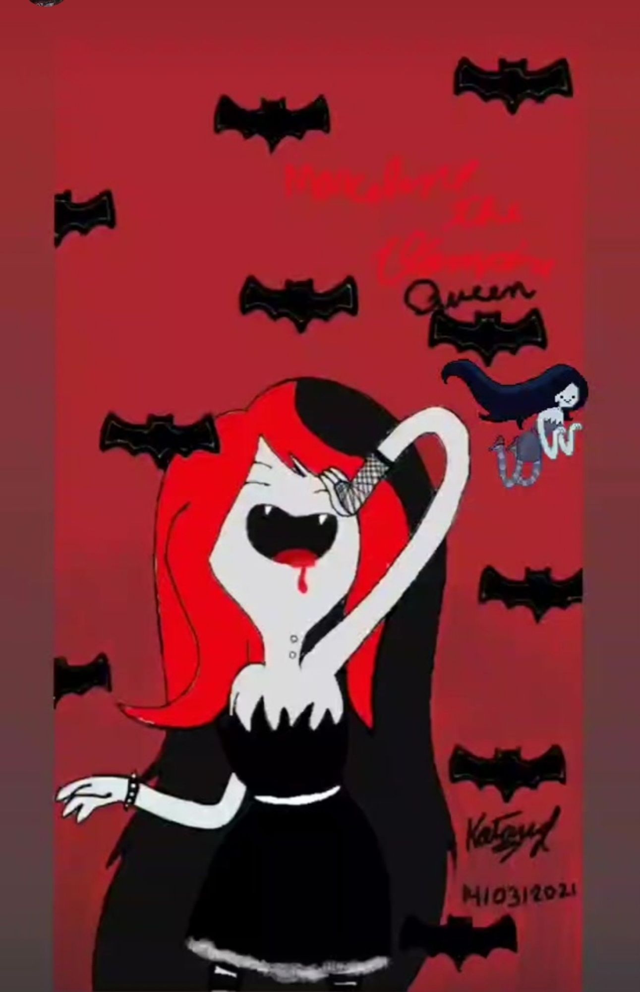 Marceline que fiz traçada e redesenhada por mim em 14/03/2021 kkkkk