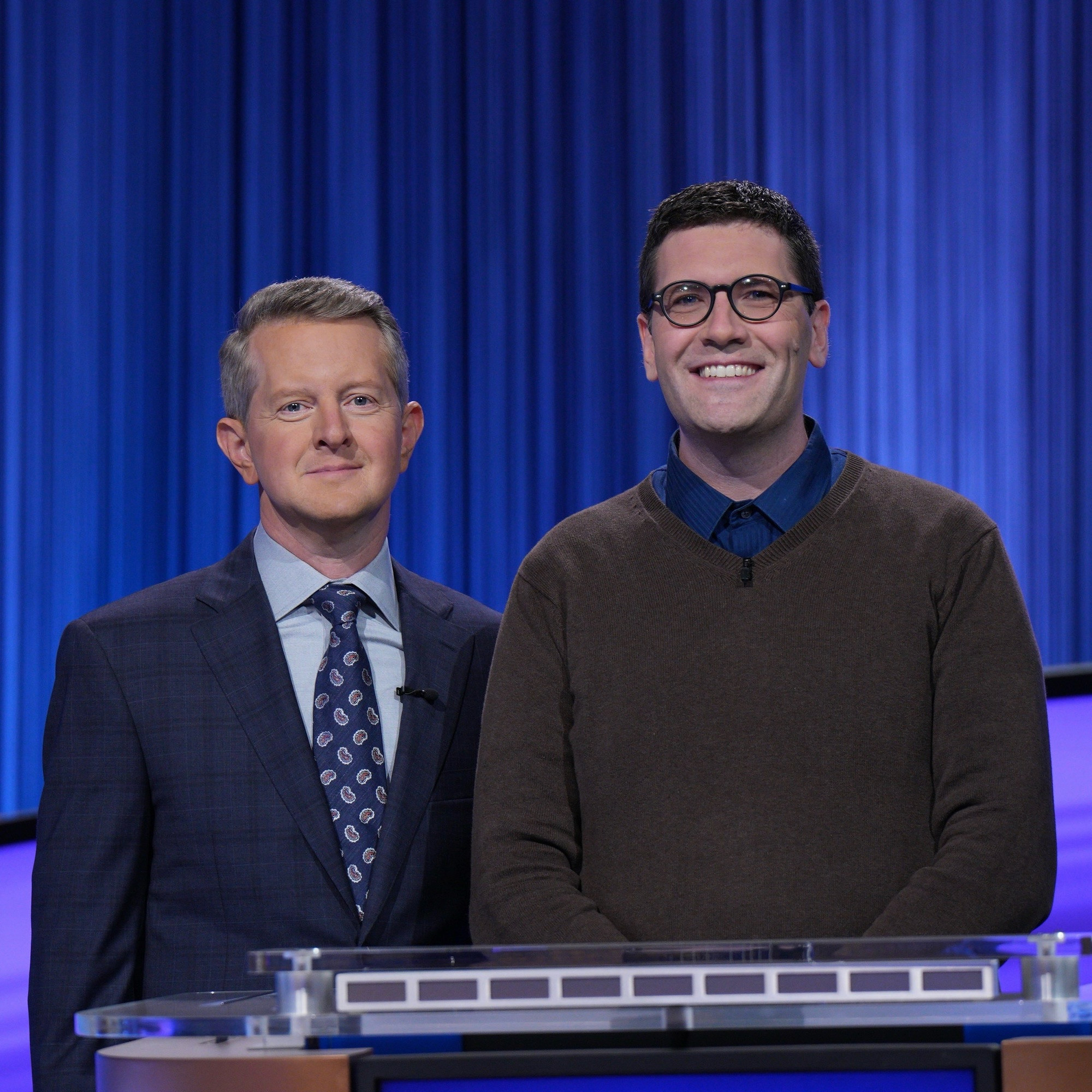 Ken Jennings and Mike on Jeopardy