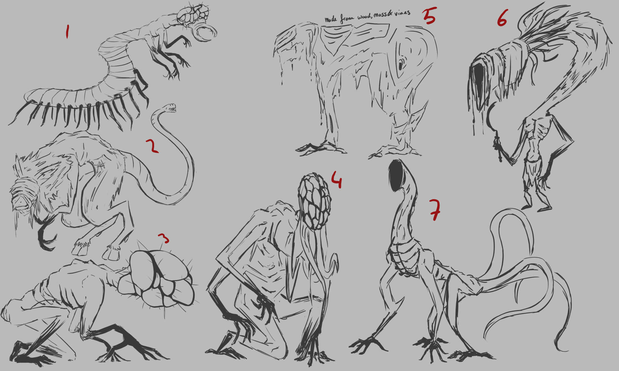 7 Drawings of monsters that are heavily inspired by Bloodborne