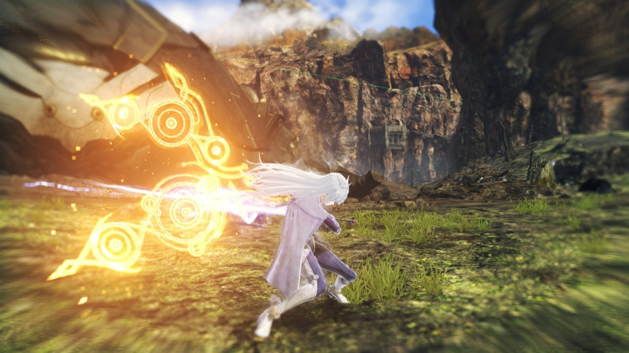 screenshot of the Nintendo Switch RPG Xenoblade Chronicles 3 : Future Redeemed showing gameplay featuring the character A seen from the front in a combat pose