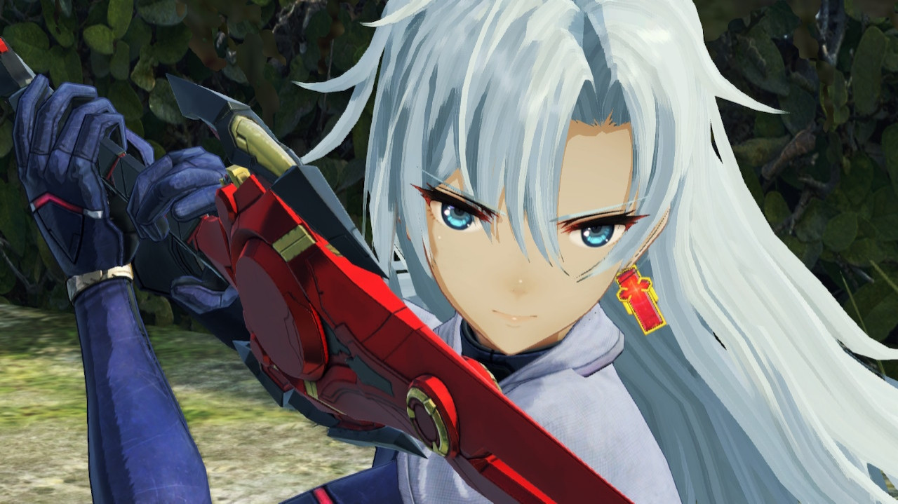 screenshot of the Nintendo Switch RPG Xenoblade Chronicles 3 : Future Redeemed featuring the character A as seen from the front in a combat pose