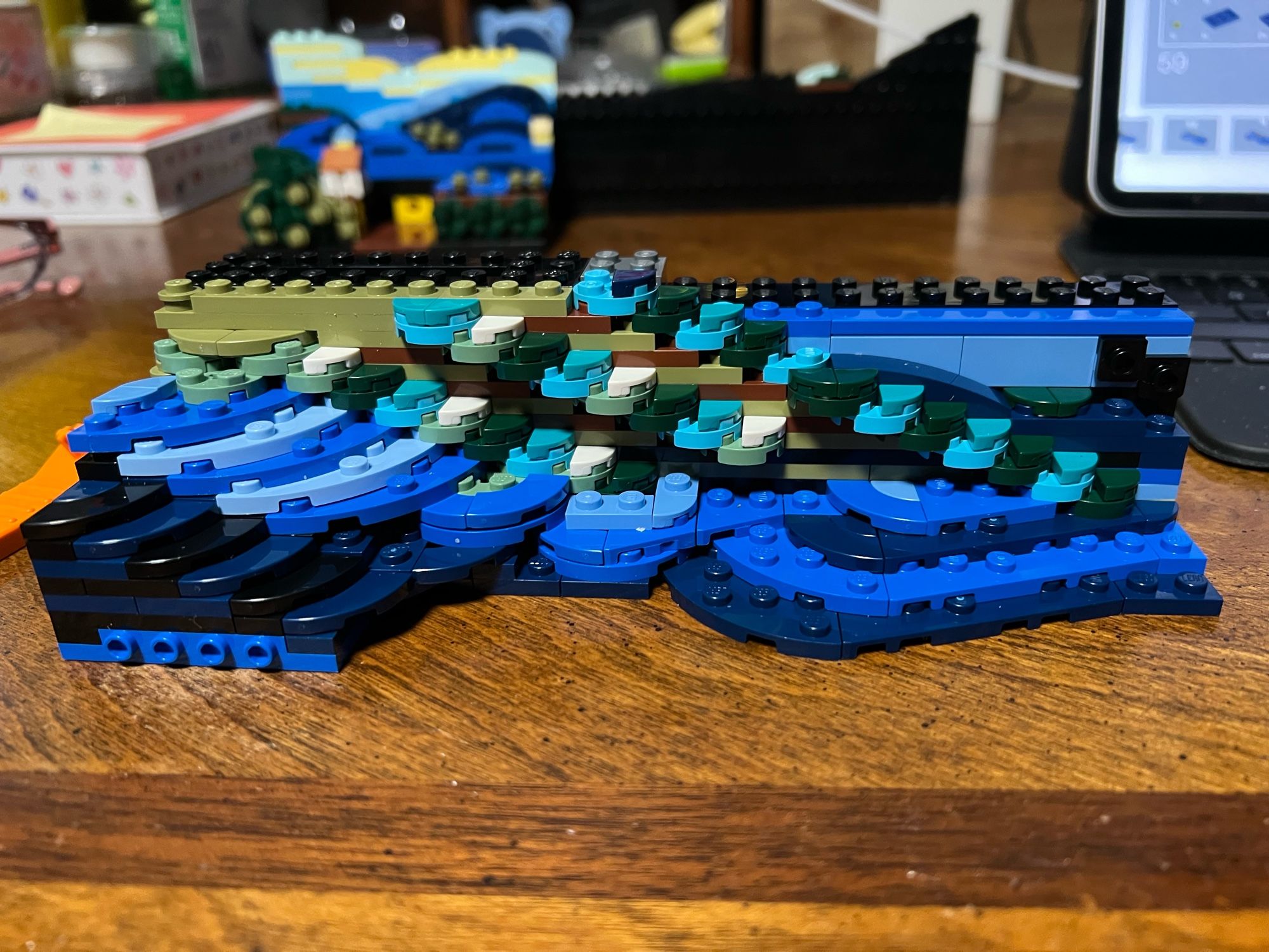 Nightmarish build of tiny fiddly pieces of LEGO’s Starry Night