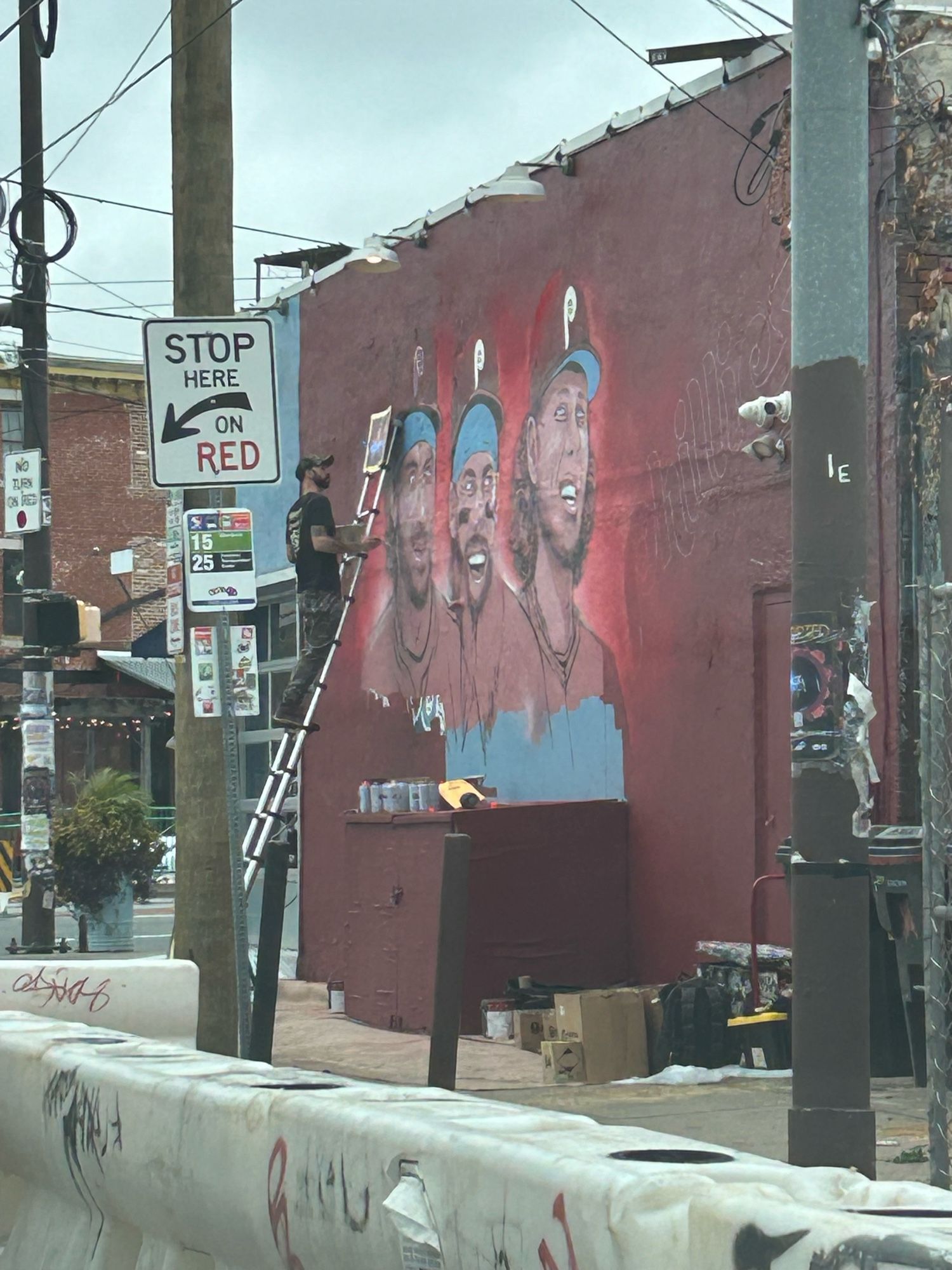 Demonic Phillies mural.