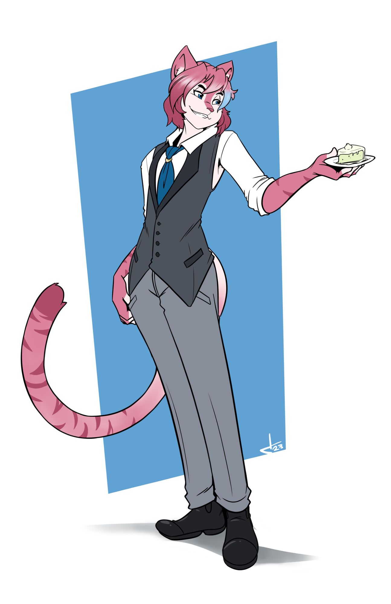 A fancy lad with pie