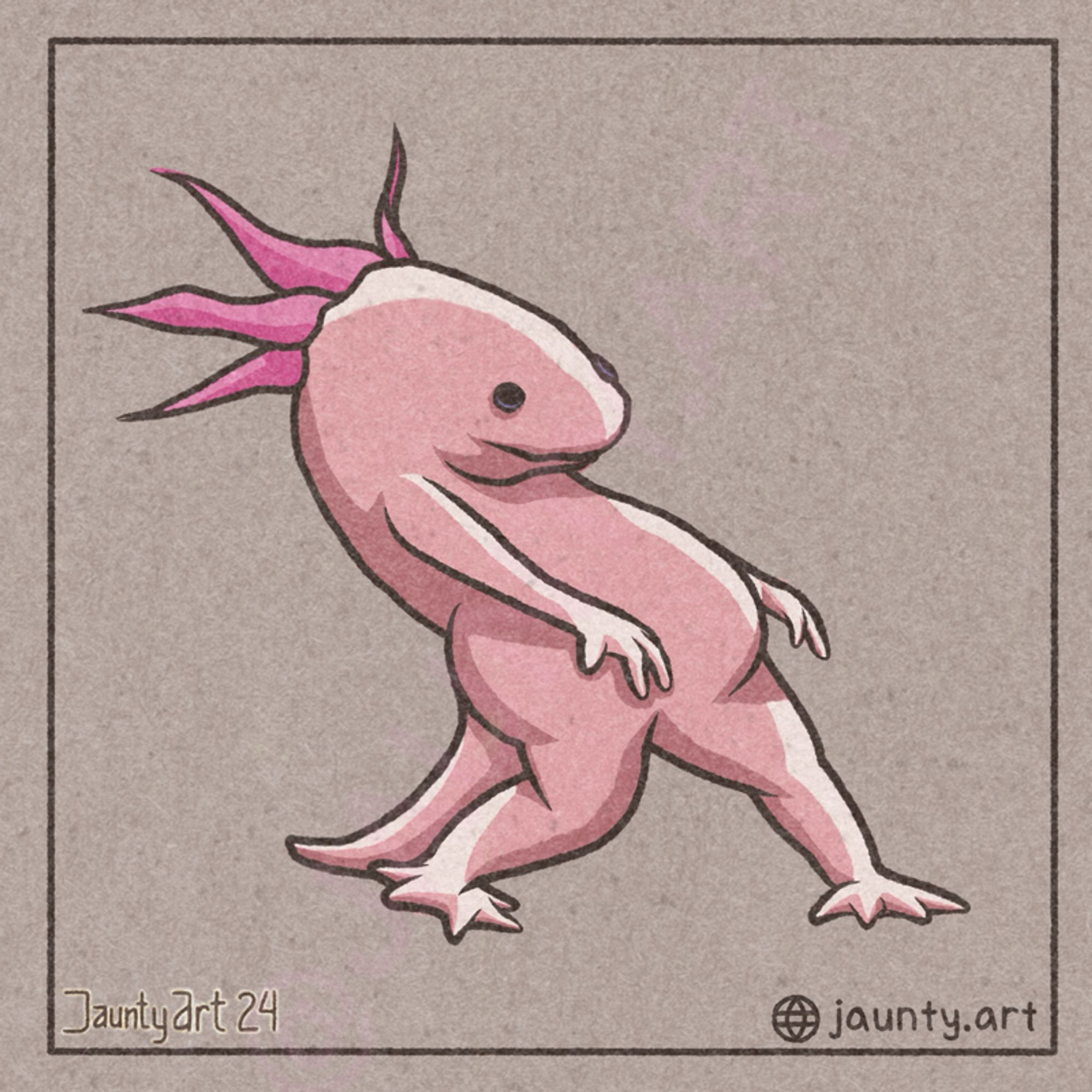 Bob Fosse Axolotl # 1
An illustration of a axolotl doing a Bob Fosse style dance position