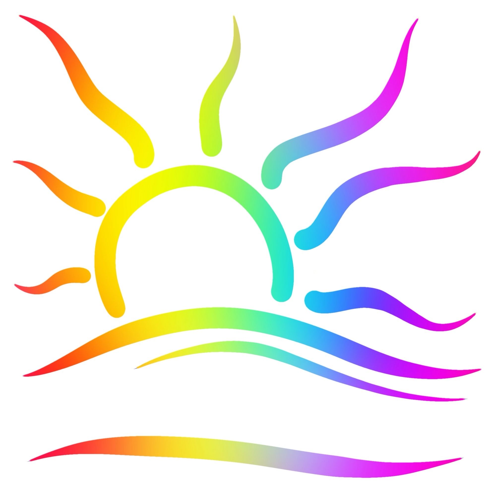 Rainbow colored naturist symbol