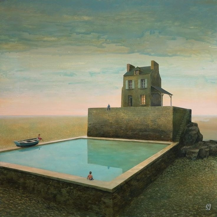 La piscine by Philippe Charles Jacquet

"a pool with a house on the side"