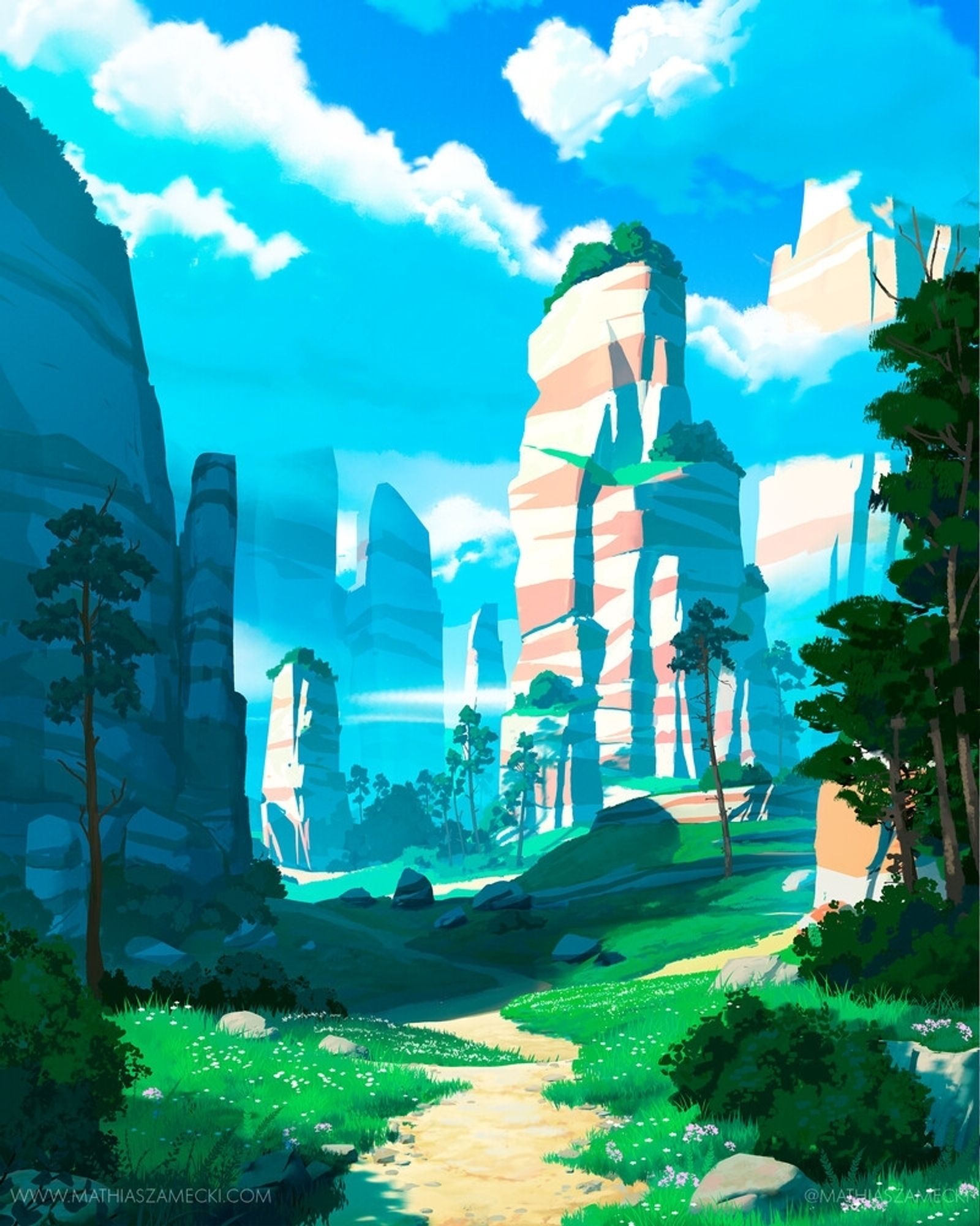 Art landscape zelda ghibli