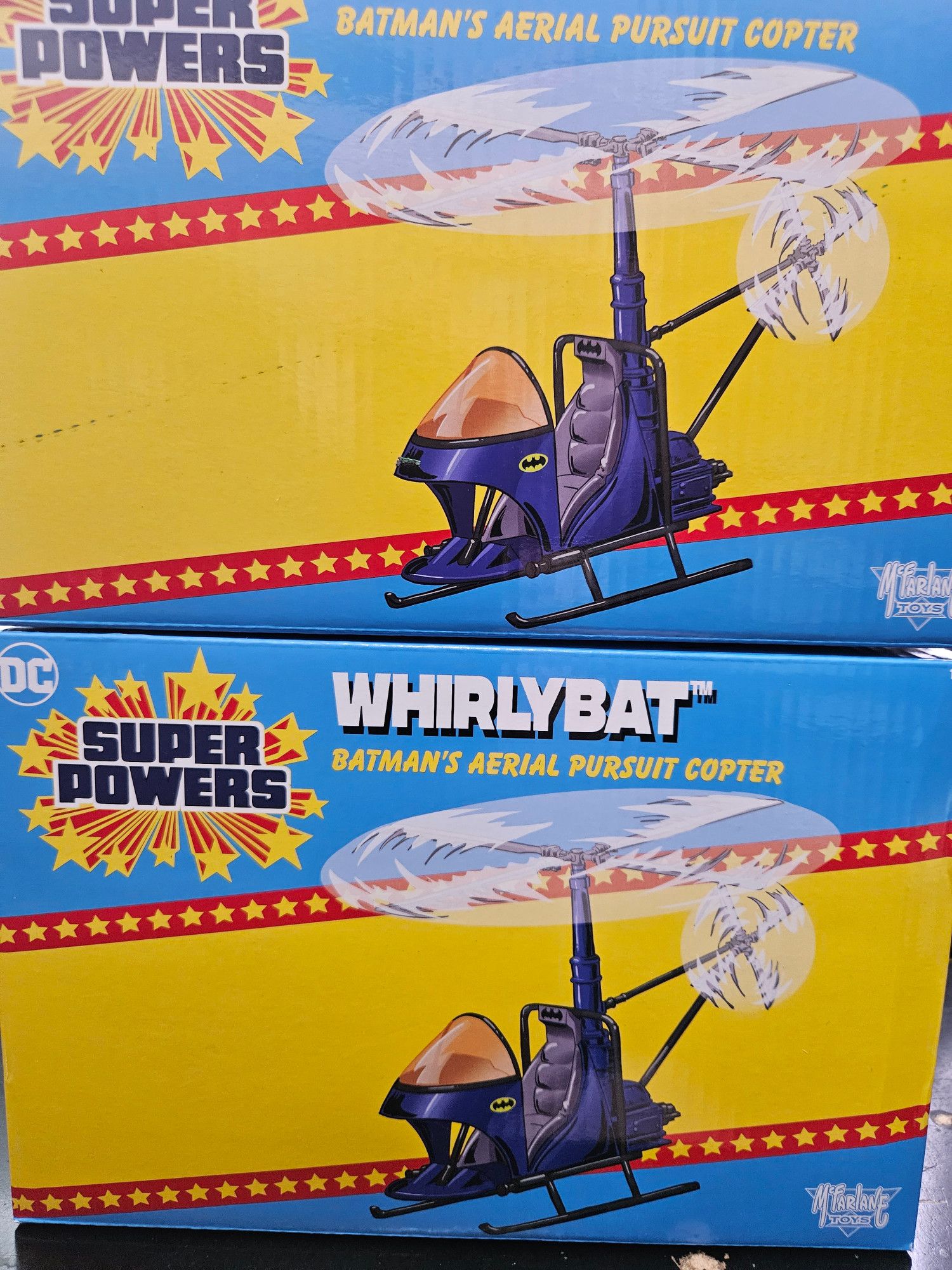 picture of two whirlybat toys in box.