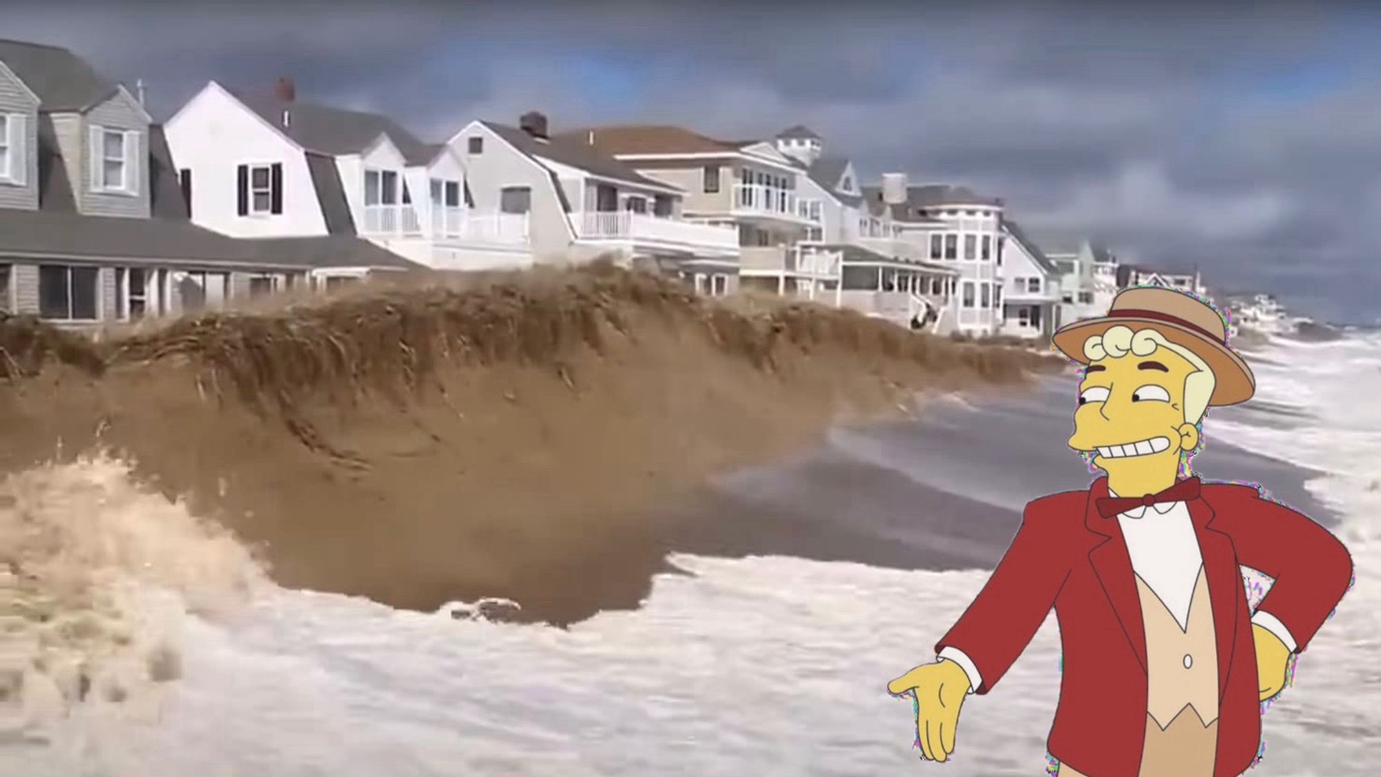 Lyle Lanley selling stupid rich people a sand dune that will immediately wash away