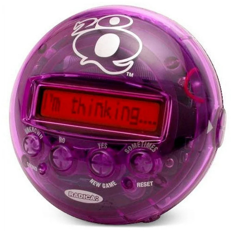 The original thinking machine: 20Q, it has 4 intuitive buttons for unknown, no, yes and sometimes. 