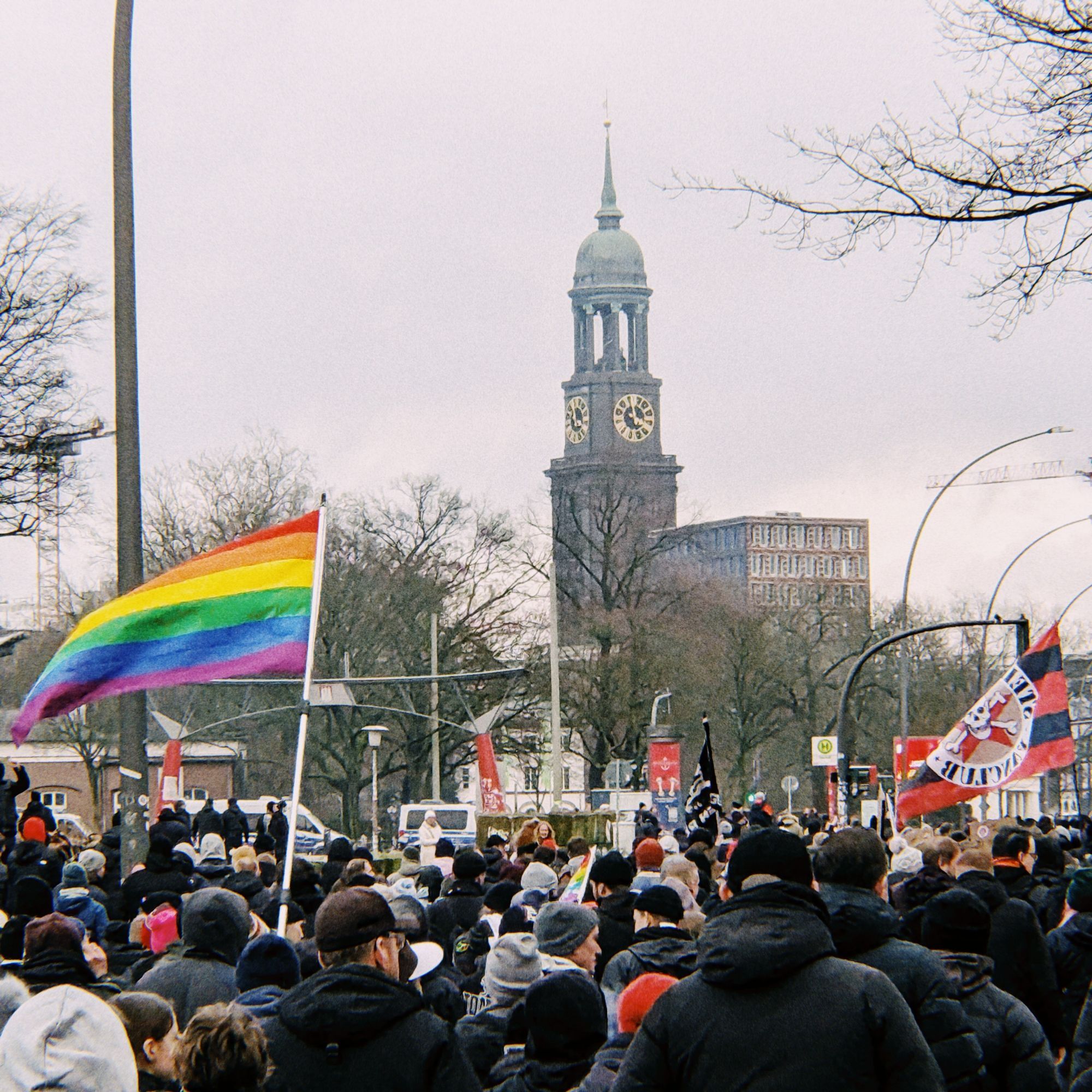 Hamburger Michel. Fotografiert bei der Demo gegen Rechtsextremismus