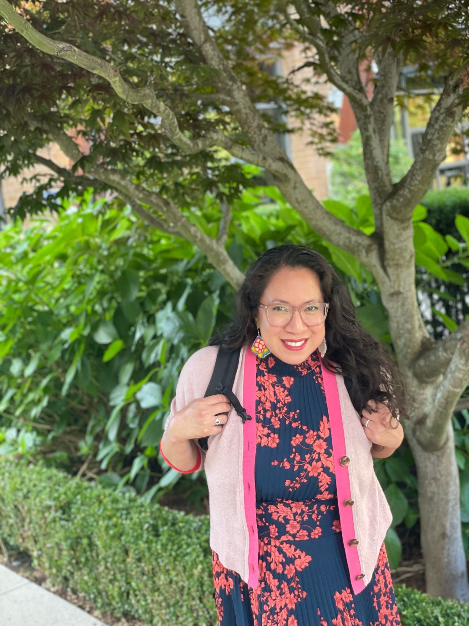 Just a nerdy picture of me on campus after the first day of class.