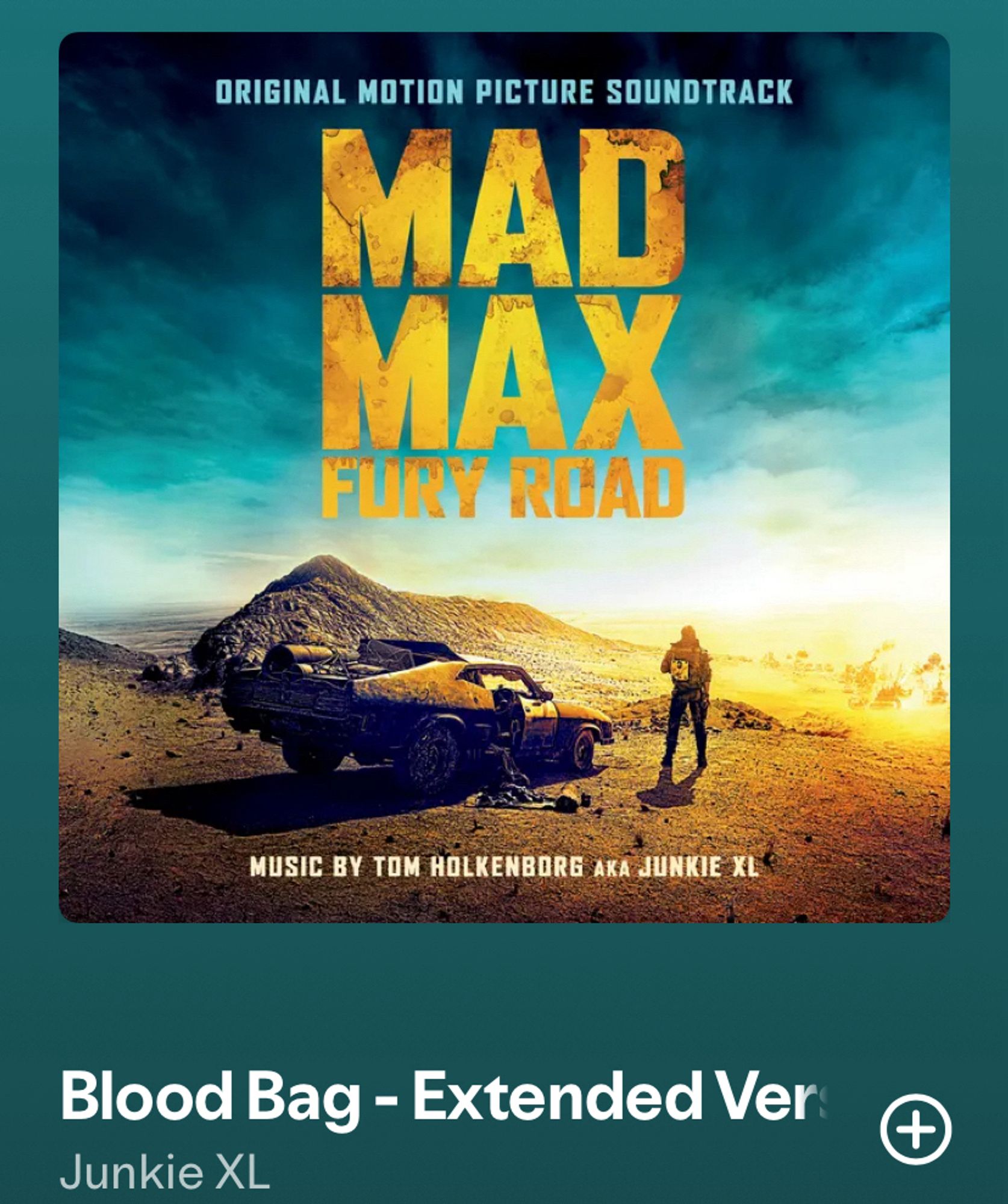 Screenshot of the fury road soundtrack