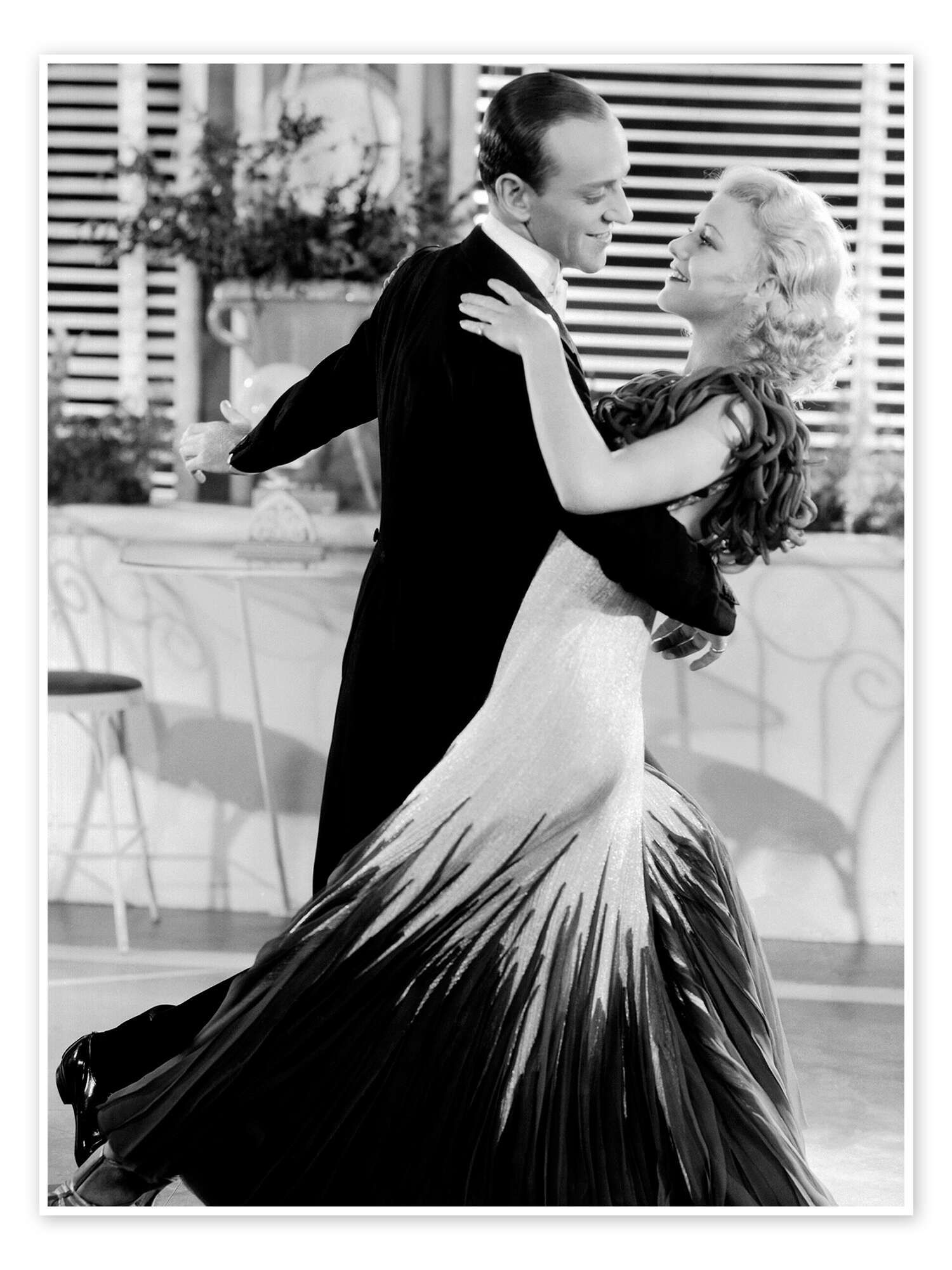 Fred and Ginger mid-dance looking astonishingly elegant