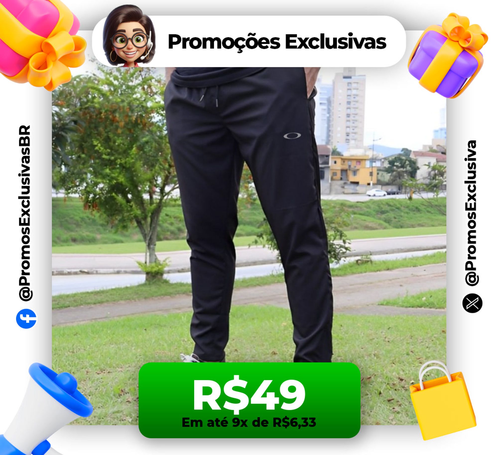 Calça Esportiva Masculina Academia Treino