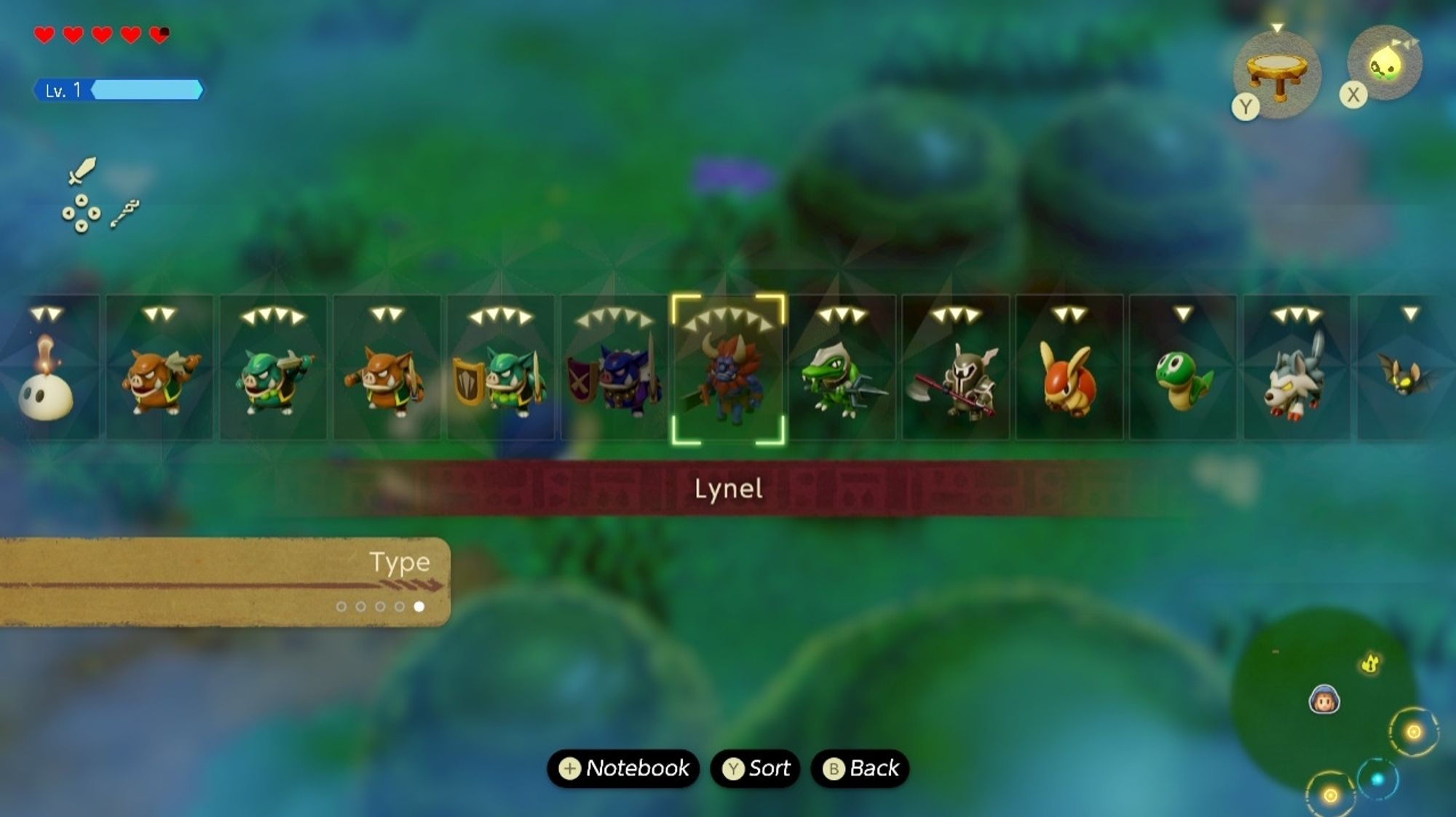 Screenshot of the echoes Ive learnt. Highlighted is the Lynel, which requires 6 points to summon when I only have 4.