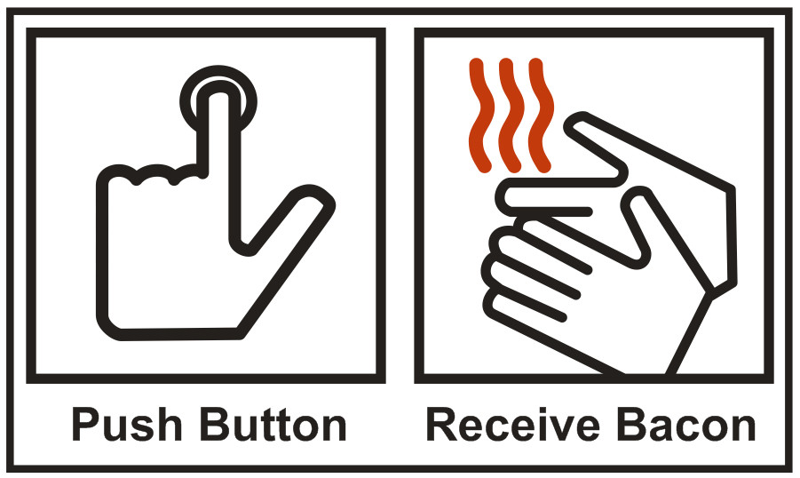 Press button, receive bacon meme