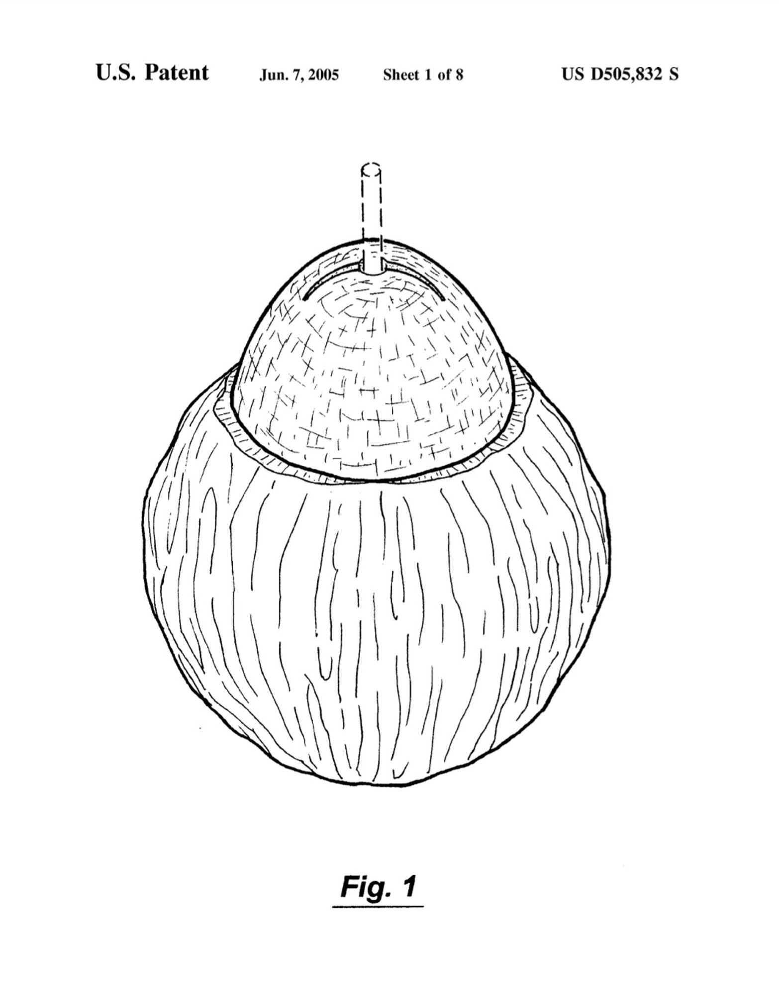 design patent drawing, pretty much just as described in the claim