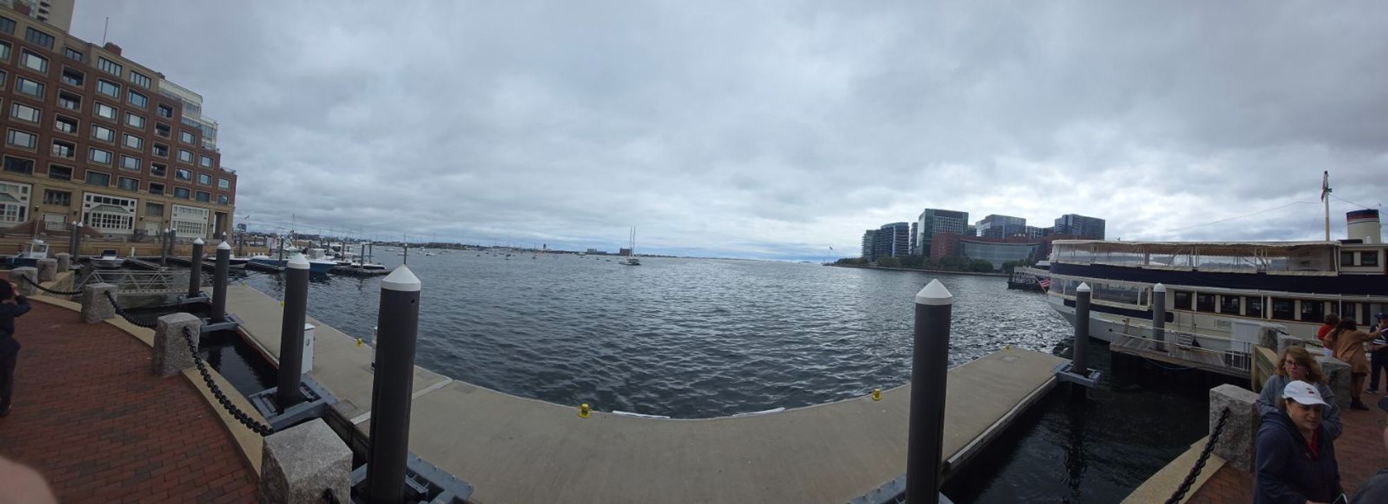 Boston harbor panoramic photo