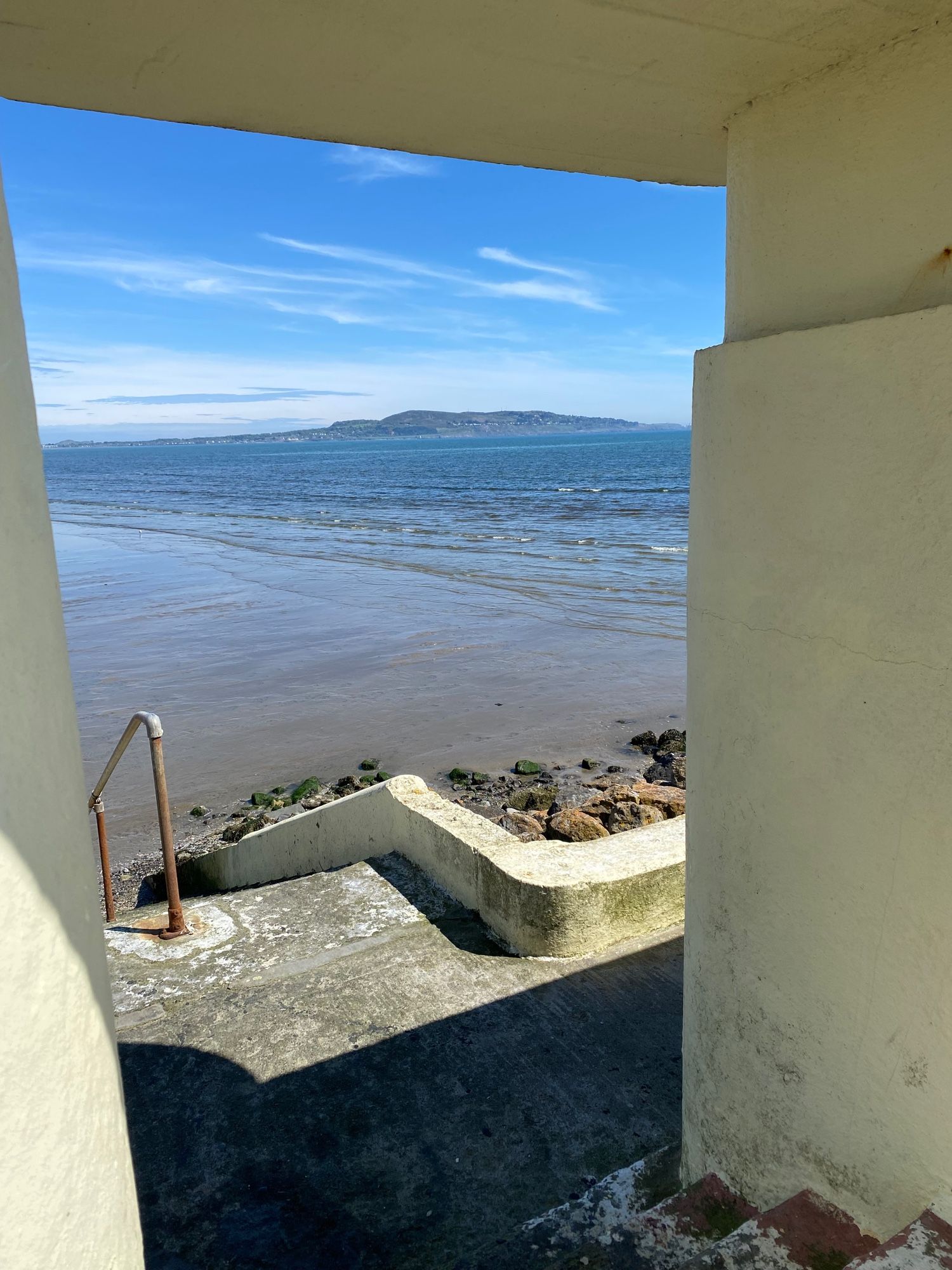 View of Howth from Bull Island with beach in foreground