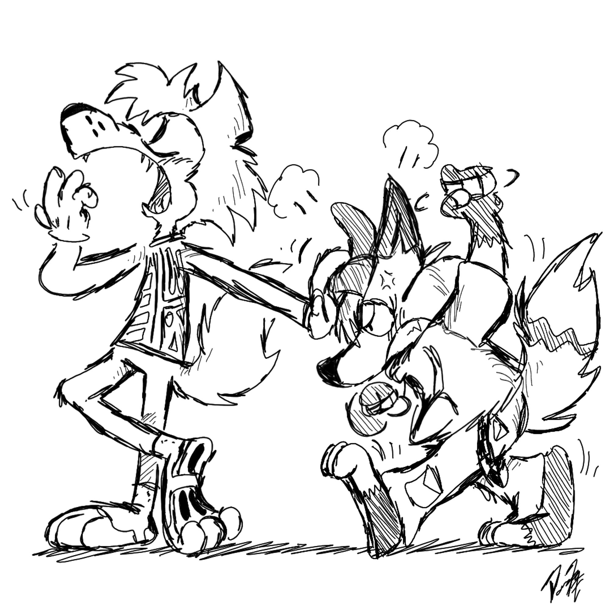 Texan is nonchalantly held back from walloping Dame D. Wuff