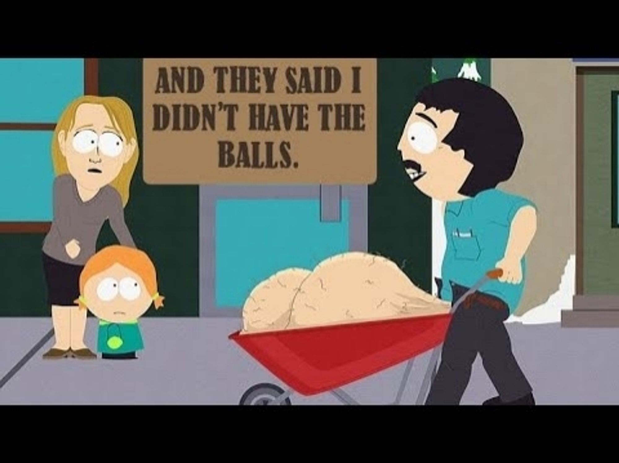 Randy Marsh aus Southpark mit mächtig dicken Eiern.