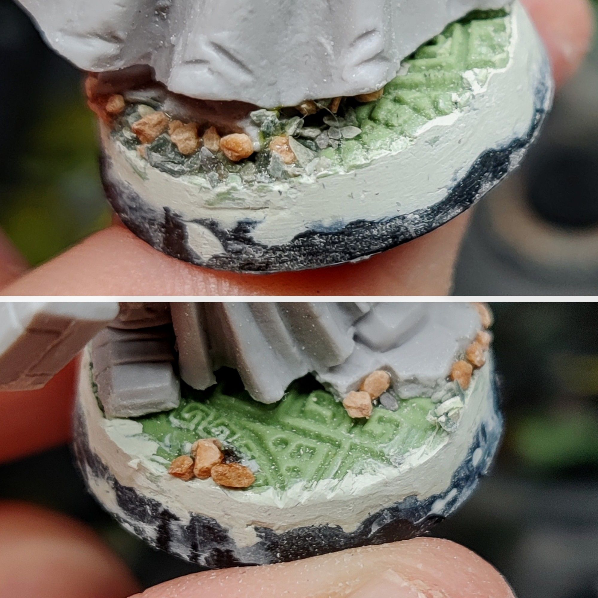 A raised base to match the original Coteaz miniature to new larger scale miniatures