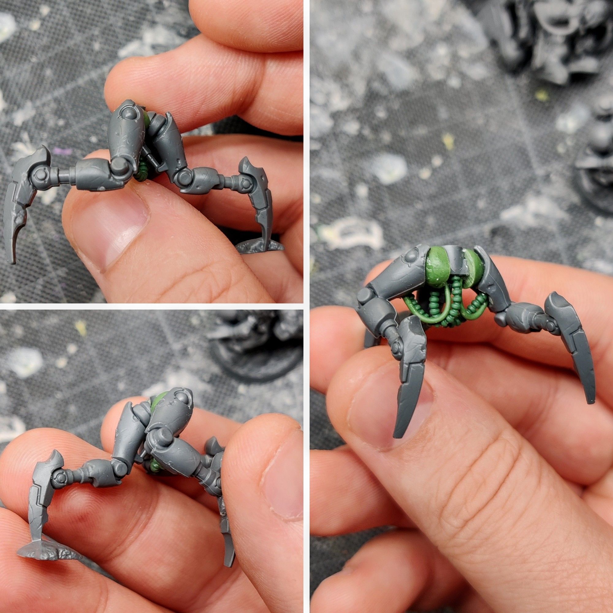 Using some Necron parts to make some kind of a three legged creature