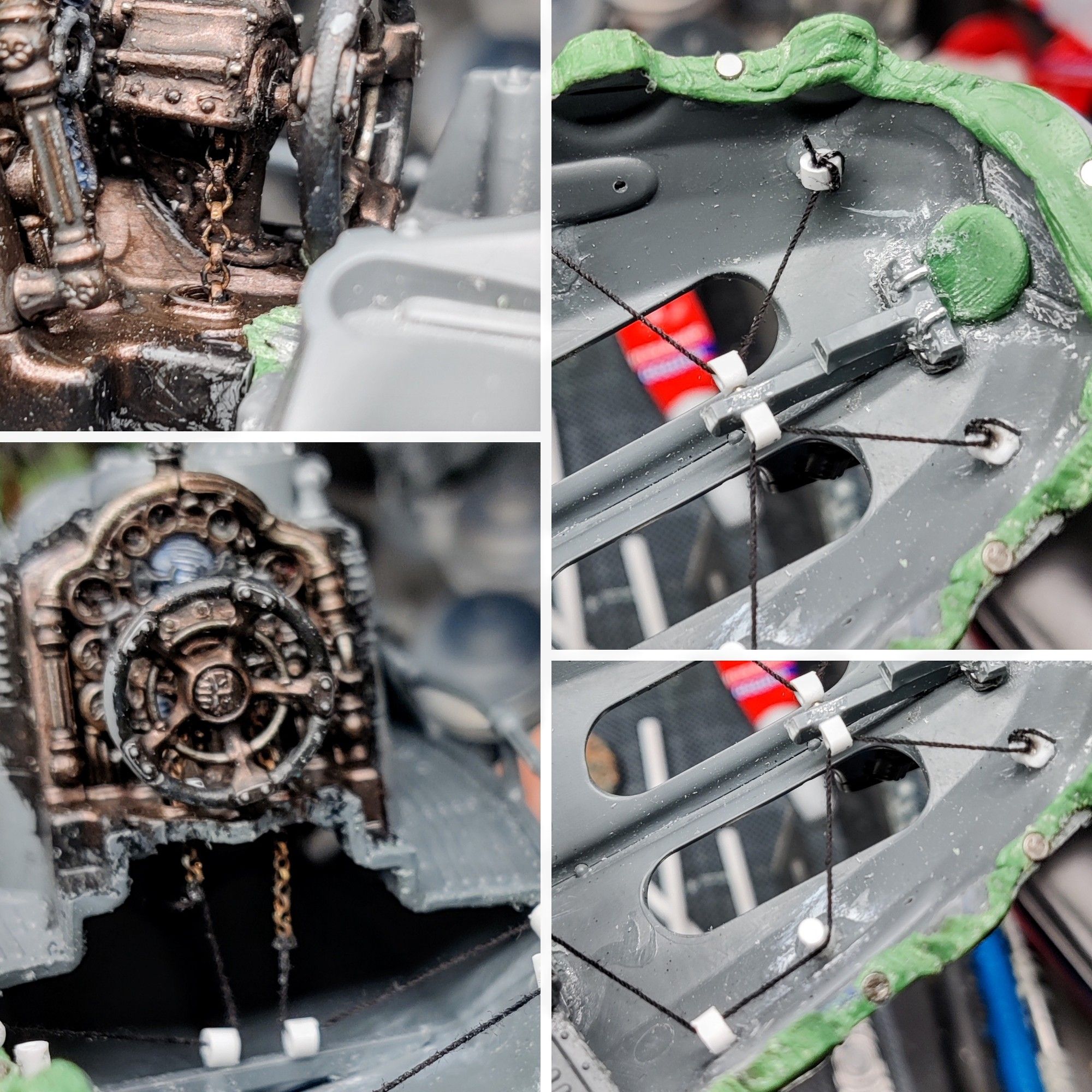 Some close-ups and details of the steering wheel and mechanism