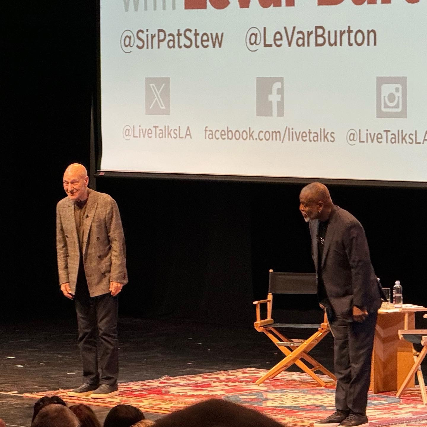 Sir Patrick Stewart and LeVar Burton