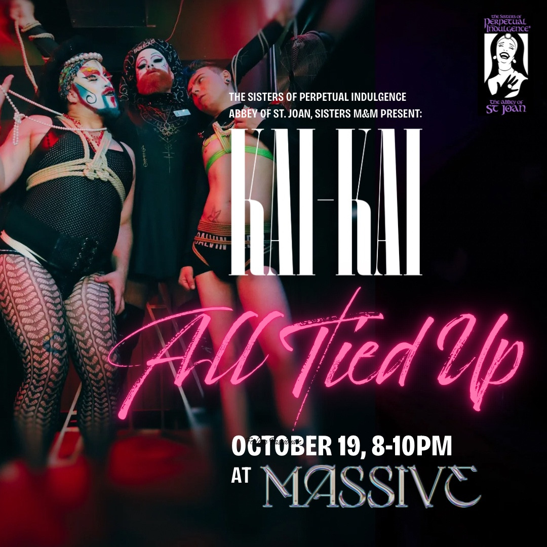 Ad for All Tied Up, October 19th. 8-10 at Massive in Seattle