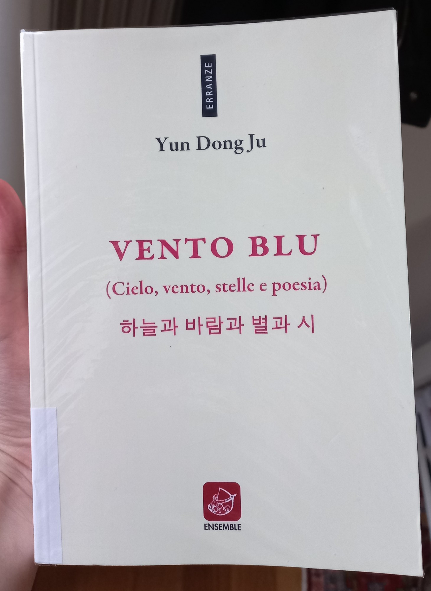 book cover of yun dong ju "vento blu (cielo, vento, stelle e poesia)"