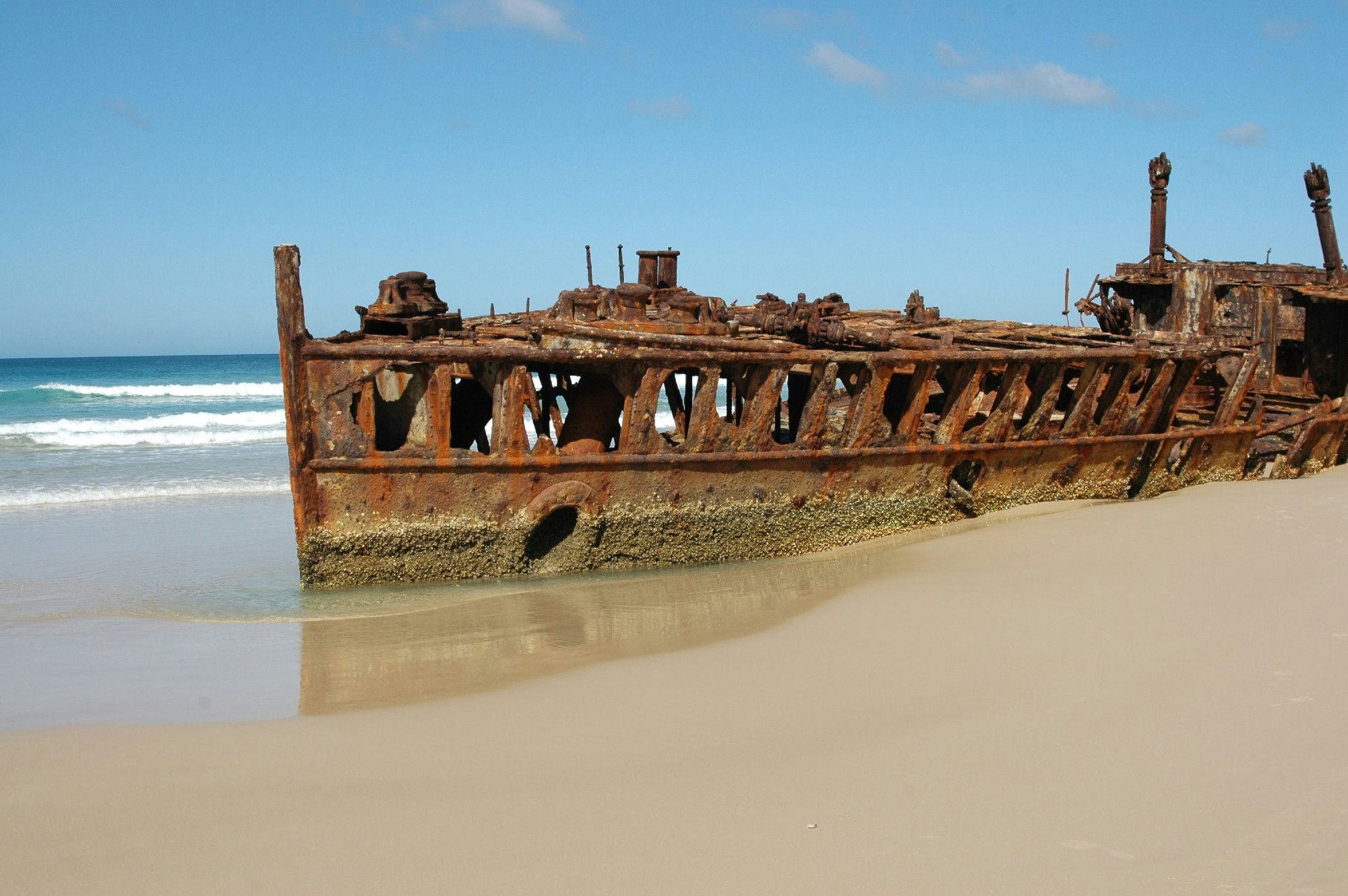 Rusty shipwreck