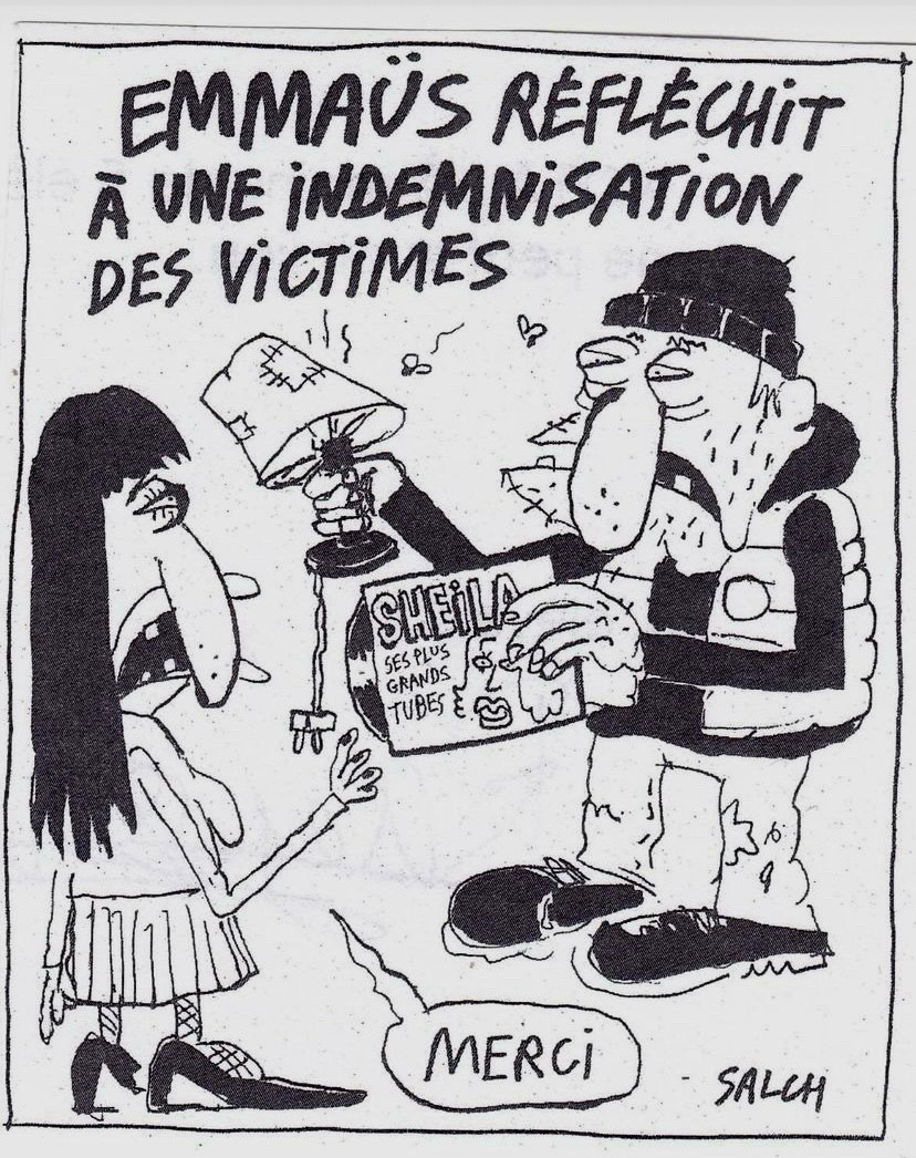 Dessin de Salch sur l’affaire Abbé Pierre