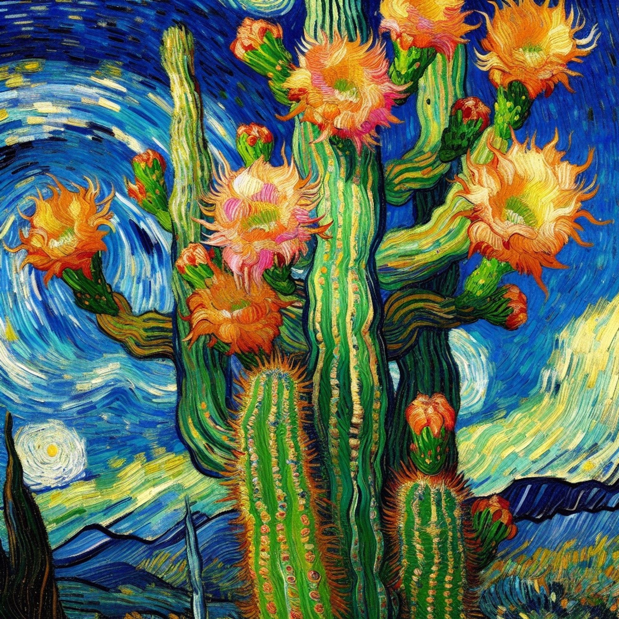 Saguaro with flowers