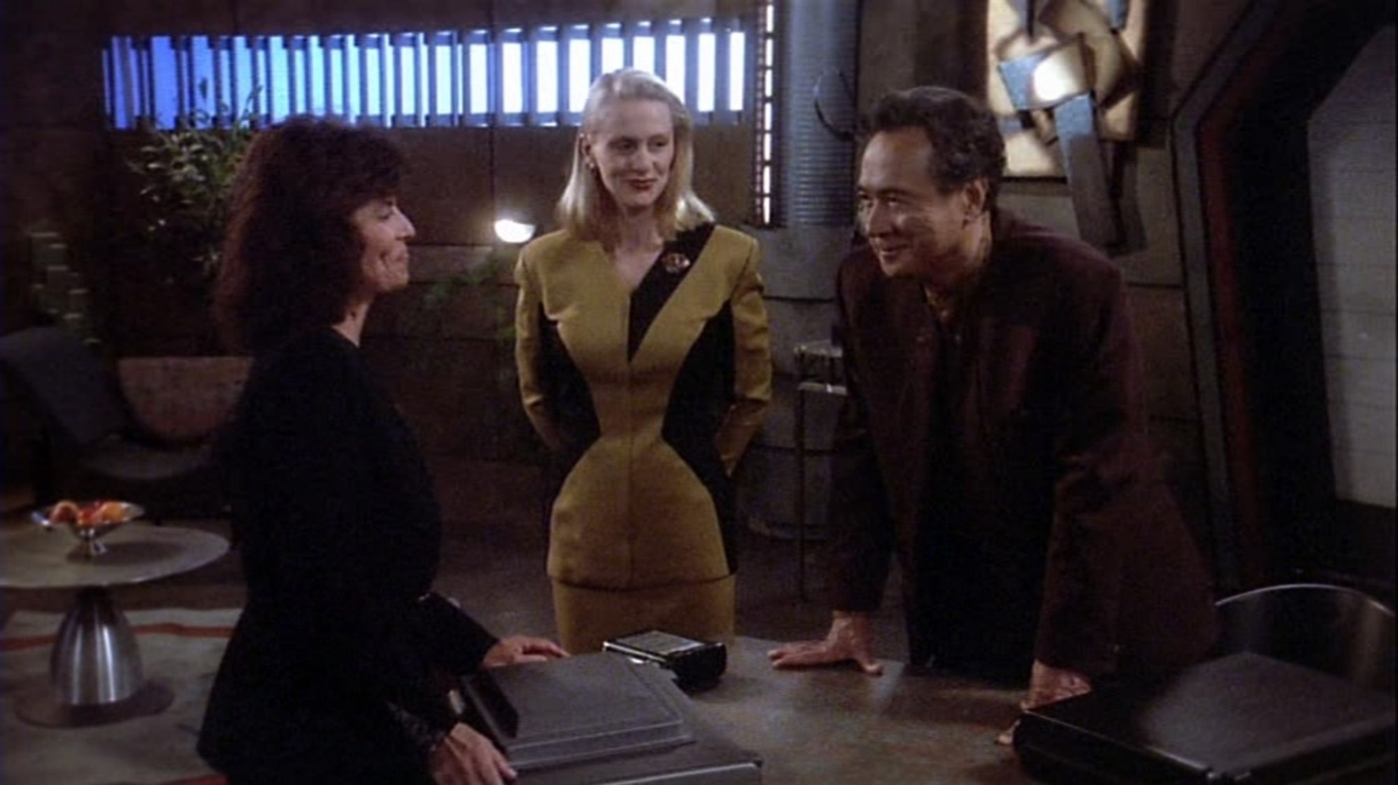 A still from Babylon 5. The Japanese executive from Die Hard is in this scene. Neat