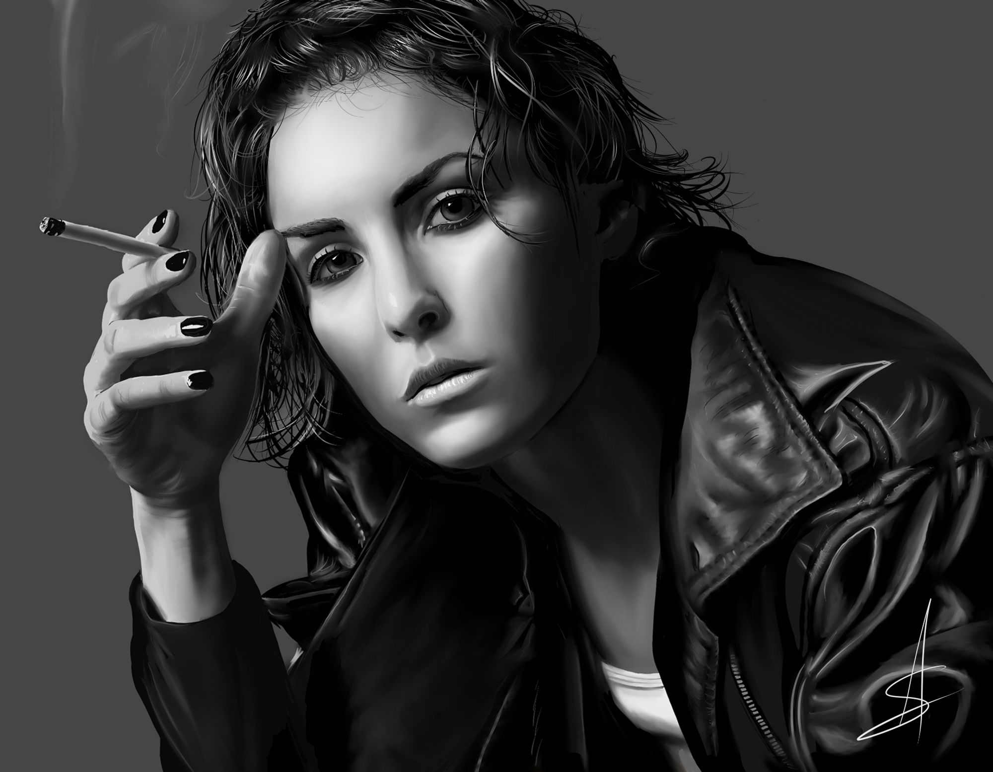 Digital portrait of Noomi Rapace