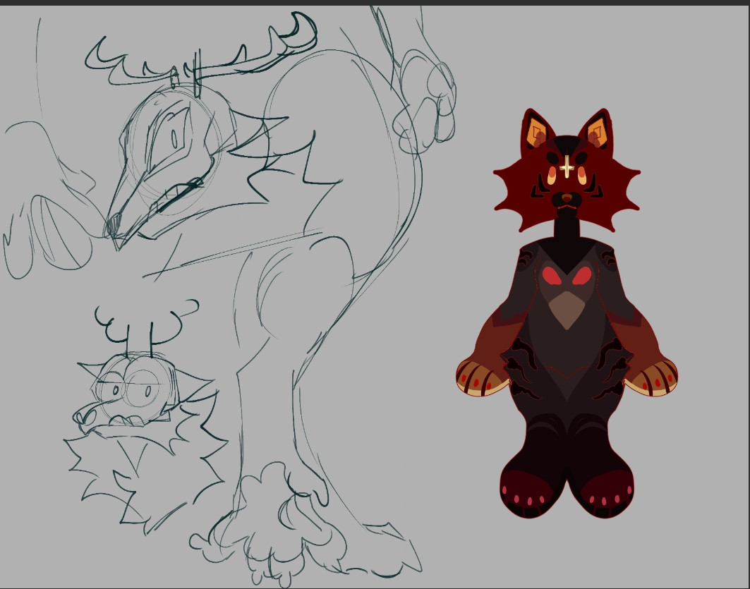 demon furry thing concept