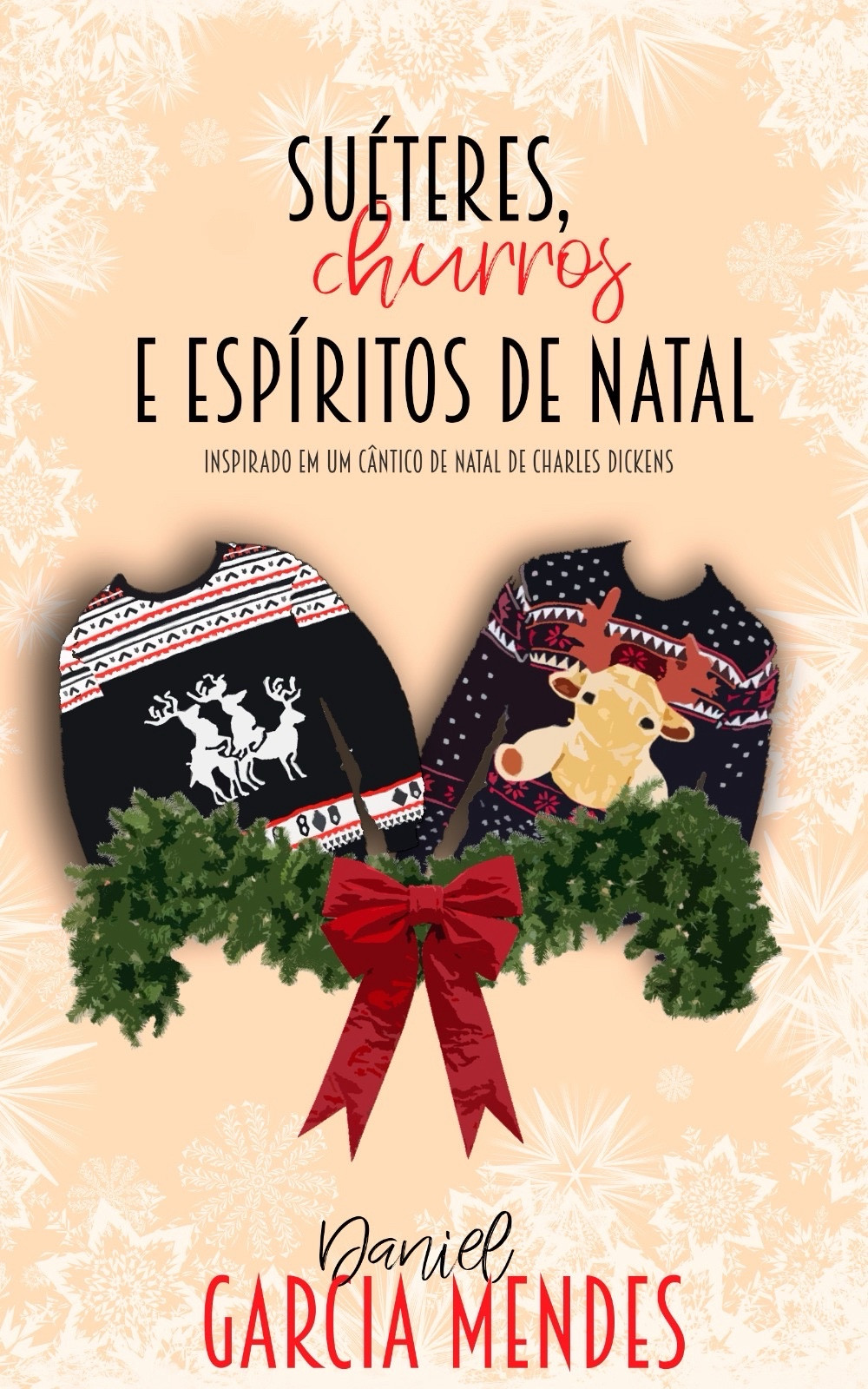 Capa do livro “Suéteres, Churros e Espíritos de Natal”.