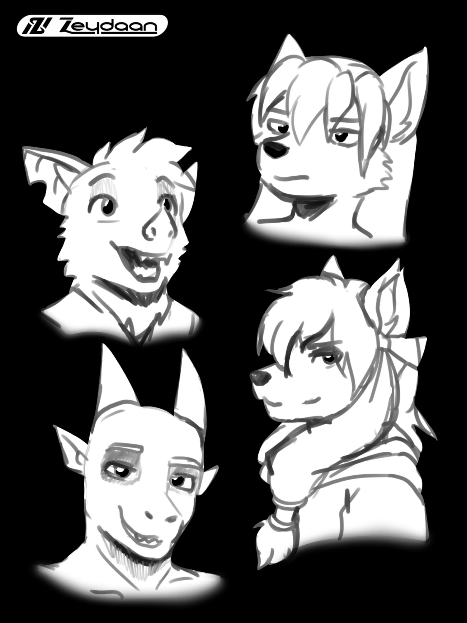 Headshots of Christopher, Magnus, Darius and Tonalli Nagual