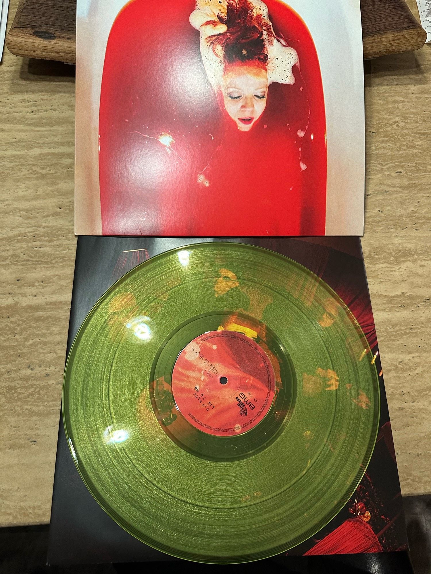 Garbage RSD24 release: Lie to Me EP in translucent lime vinyl